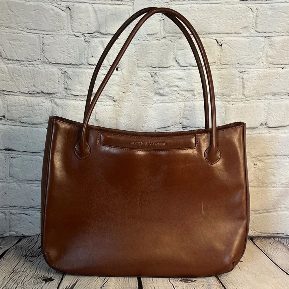 * Adrienne Vittadini Rich Brown Tote Bag